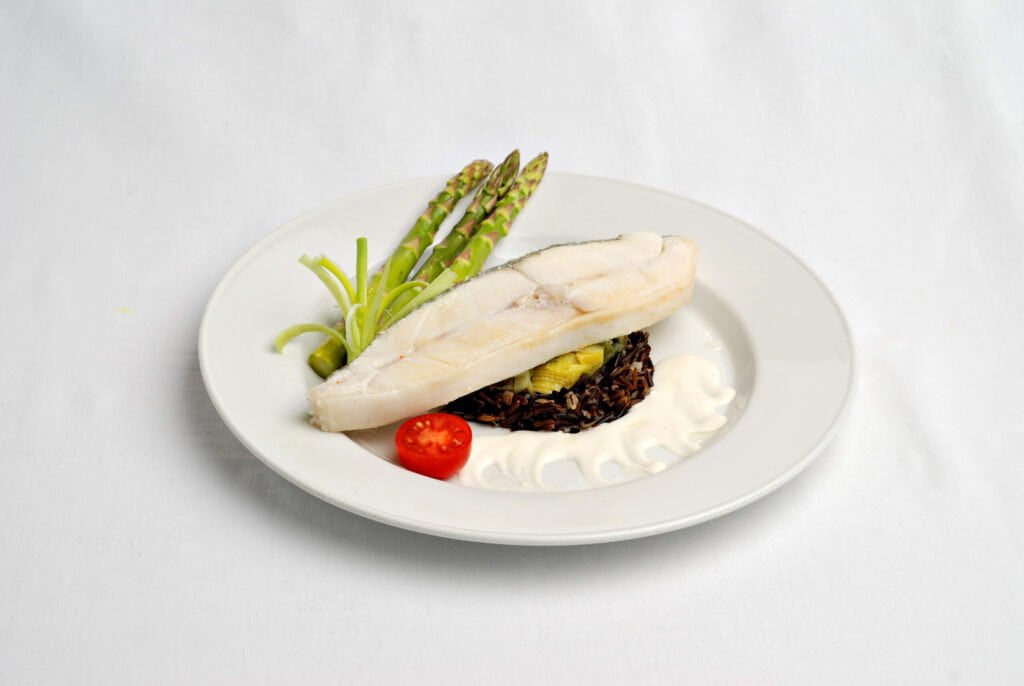 Atlantic halibut supreme with leek and truffle oil | A WAVE OF FLAVOURS